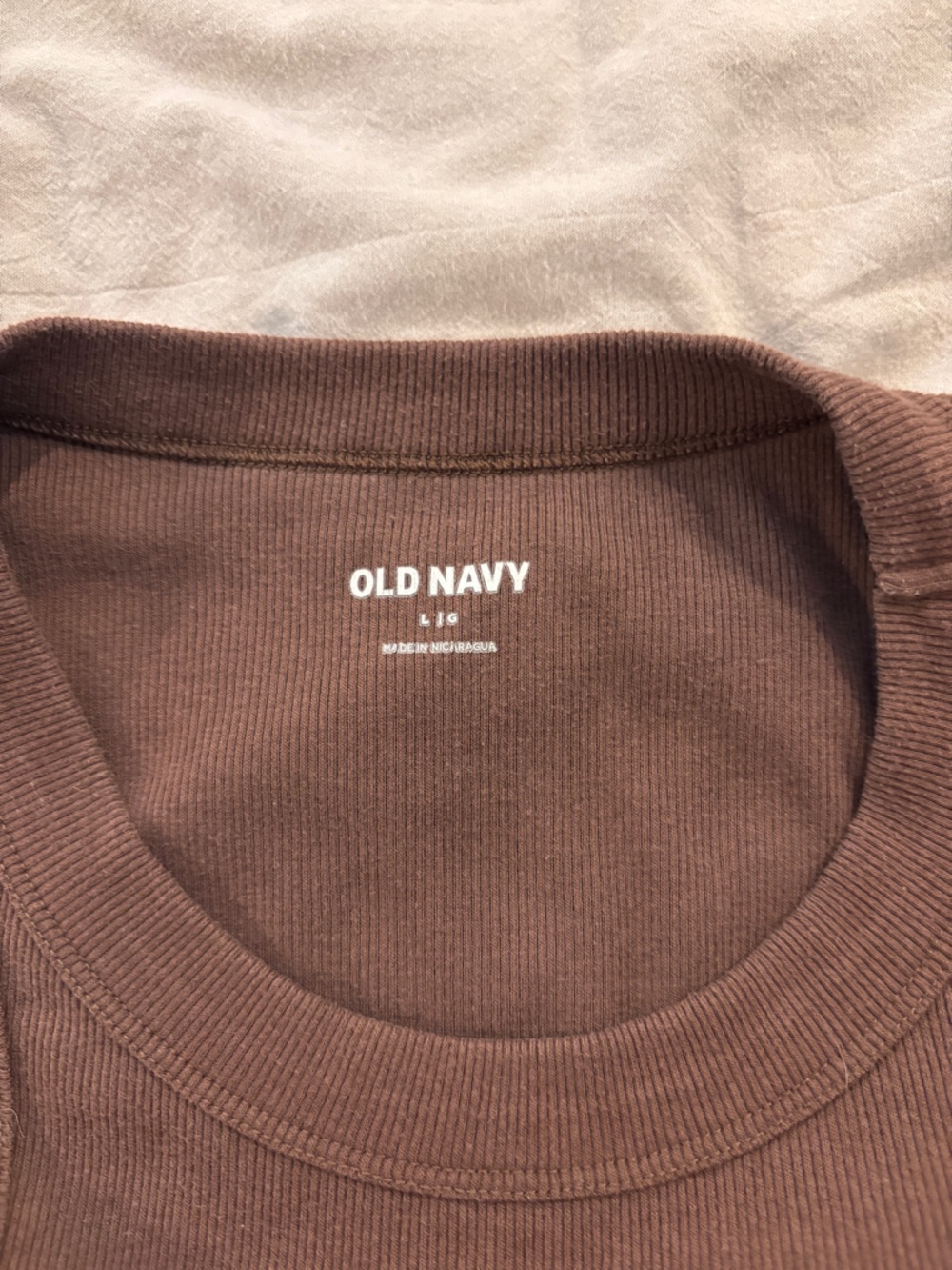 Old Navy Brown Ribbed Tank Top - Picture 2 of 2